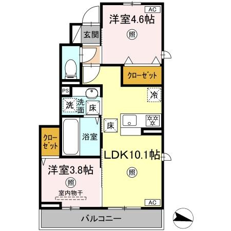 ウッドソレルやまがの間取り