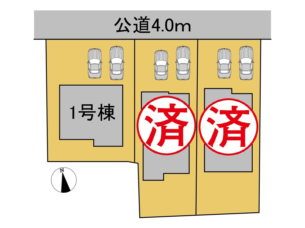 タマタウン　大垣市世安町（大垣南小）全3区画分譲の区画図|■区画図
■YAMADA電機の　ヤマダ不動産　株式会社リライフ　
いつでもお問合わせ下さい。