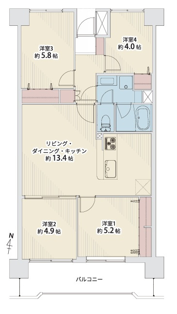 コープ野村桜ケ丘Ⅱの間取り