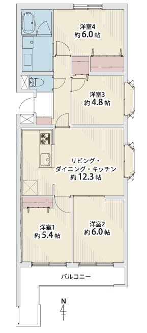 パラッシオ上杉山の間取り