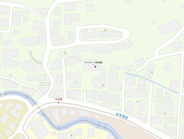 メゾンドール苦楽園の地図