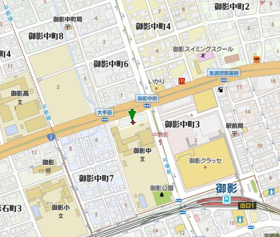 エナ御影の地図