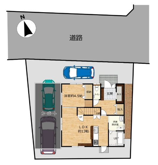 新潟市東区河渡新町1丁目の間取り