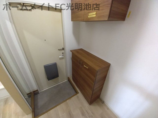 USハーモニーB棟の玄関