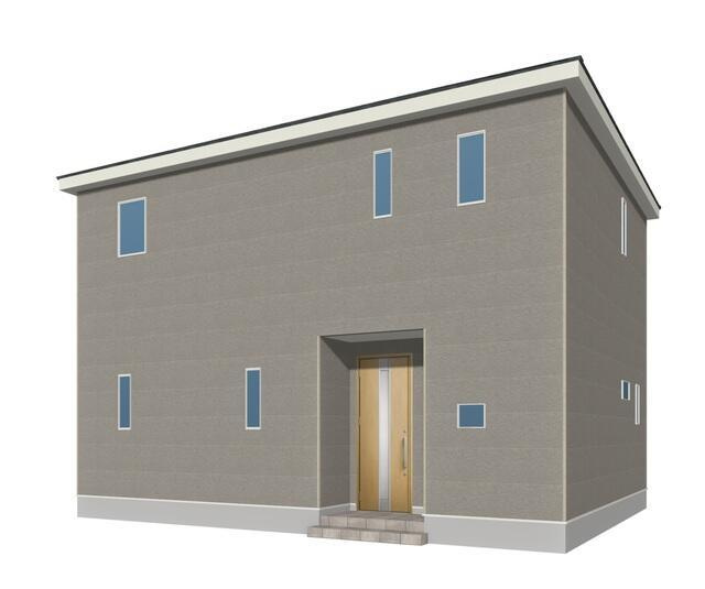 八女市蒲原の新築一戸建の外観パース| 