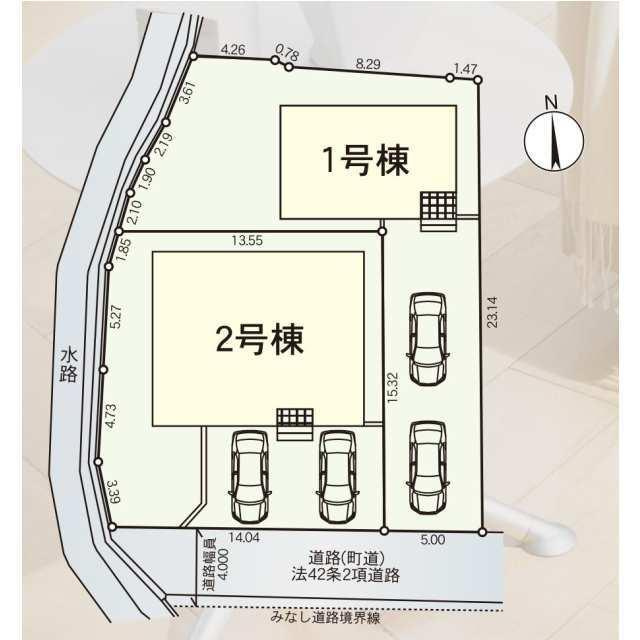 三養基郡みやき町大字原古賀の新築一戸建の区画図| 