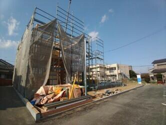 久留米市宮ノ陣５丁目の新築一戸建の前面道路含む現地写真| 