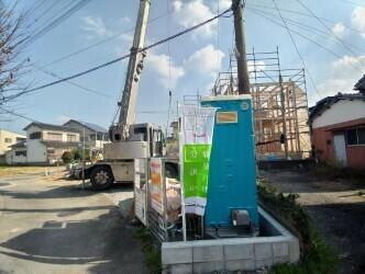 久留米市宮ノ陣５丁目の新築一戸建の前面道路含む現地写真| 