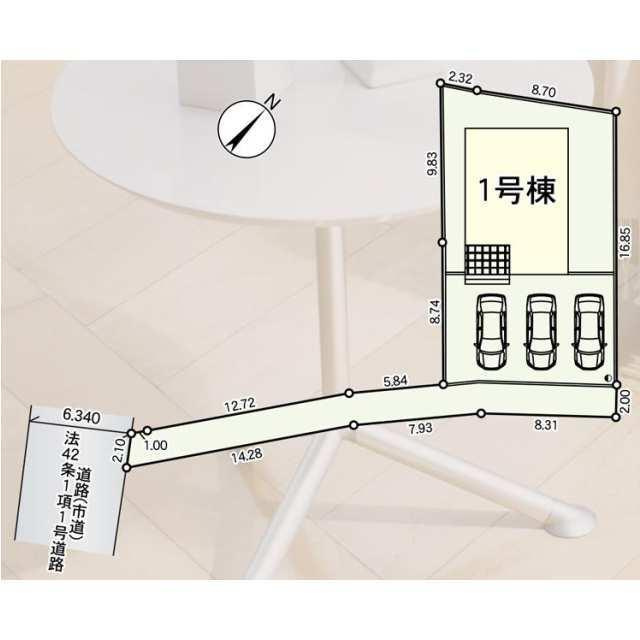 朝倉郡筑前町朝園の新築一戸建の区画図| 