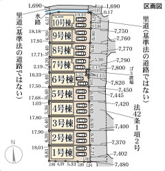 リーブルガーデン富田林市甲田6丁目の区画図