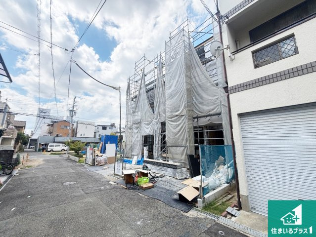 大阪市平野区西脇　第1期　新築一戸建ての前面道路含む現地写真|車通りの少ない前面道路！お子様がいらっしゃるご家族でも安心！