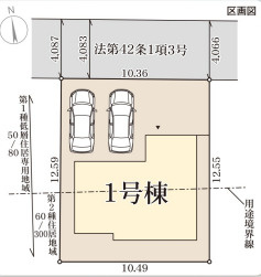 リーブルガーデン京都市右京区常盤草木町の区画図