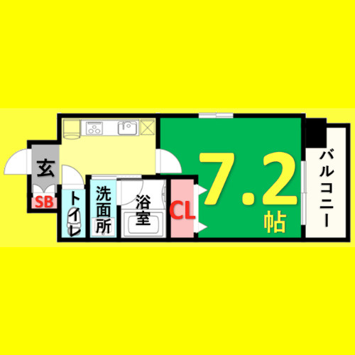 ブルームライフ新栄　名古屋市賃貸　仲介手数料無料の間取り