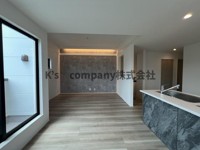 茅ヶ崎市下町屋2丁目　新築戸建　4号棟のキッチン|全体を見わたせる対面式キッチン♪