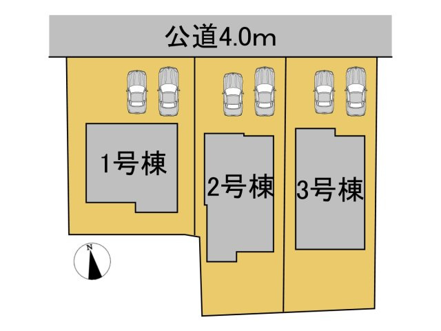 タマタウン　大垣市世安町（大垣南小）全3区画分譲の区画図|■区画図
■YAMADA電機の　ヤマダ不動産　株式会社リライフ　
いつでもお問合わせ下さい。