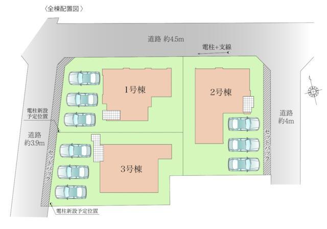 古賀市千鳥６丁目の新築一戸建の区画図| 