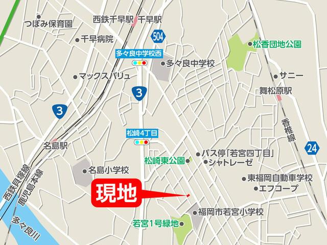 福岡市東区若宮４丁目の新築一戸建の地図| 
