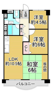 【間取り】 | グリーンハイツ向陽　2号棟