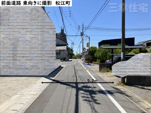 碧南市松江町の前面道路含む現地写真|前面道路　東向きに撮影
