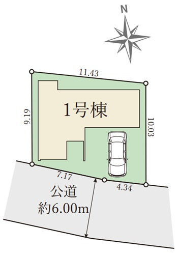 神戸市西区福吉台1丁目の区画図