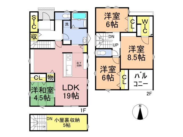 【商談中】タマタウン　大垣市世安町（大垣南小）全3区画分譲の間取り|■3号棟　■ヤマダ不動産　株式会社リライフ　
■夢のマイホーム購入をフルサポートします！