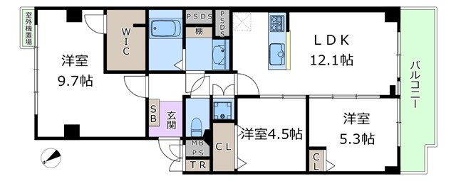 【間取り】 | シーアイハイツ南千里C棟 | エイブルにて取扱い可能な住宅ローンは、全部で10種類以上！お客様にピッタリの住宅ローンを当社のFPよりご案内させて頂きます。住宅ローンのご相談だけでも、お気軽にご相談下さいませ。