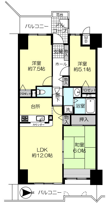 ネクステージ西神中央 D棟の間取り