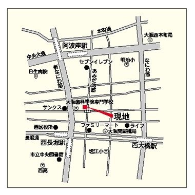 レジディア心斎橋ウエストの地図