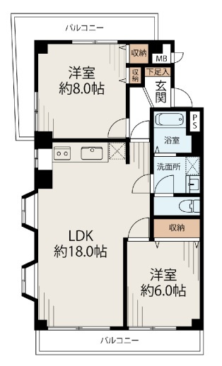 パレス三鷹の間取り