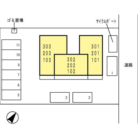 Ｄｅａｒ　Ｃｏｕｒｔ　Ｔ・Ｋの区画図