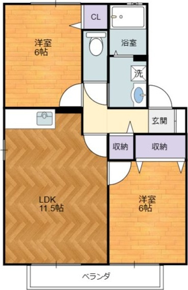 ビューフォート新保　B棟の間取り