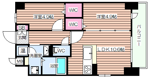 【間取り】 | メゾンクラウン鷺洲