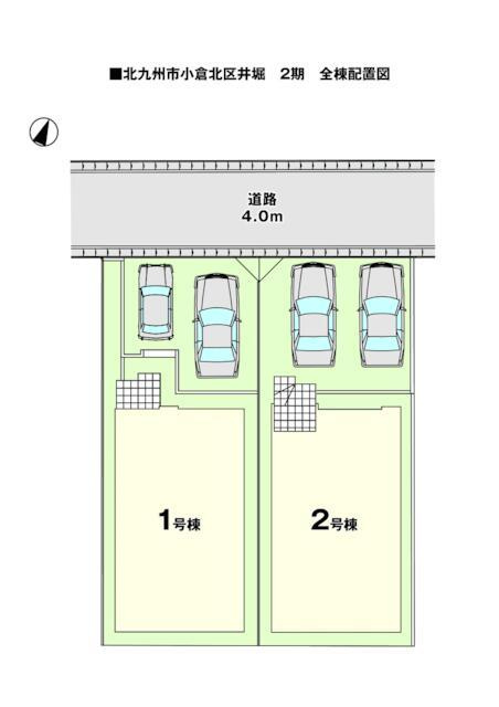 北九州市小倉北区井堀３丁目の新築一戸建の区画図| 
