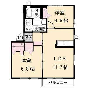 ラ・パルテール津島京町 五番館の間取り