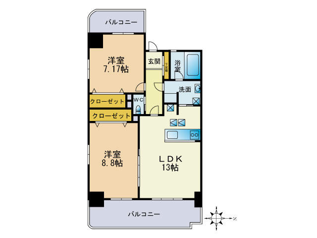 ハイネスエミュ２１の間取り
