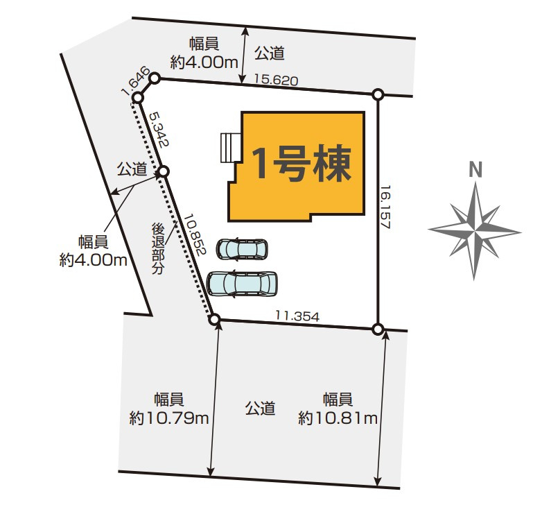 常陸太田市磯部町1期　新築戸建の区画図