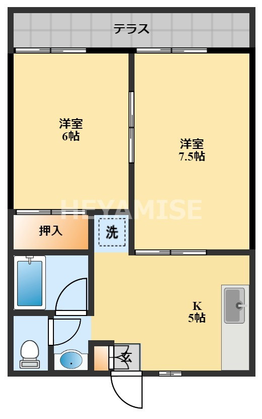 コーポラスたさき3の間取り