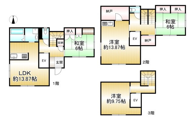 天白区表山三丁目　売戸建の間取り|間取図　※図面と現況が異なる場合は現況優先といたします。