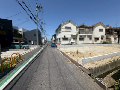 【前面道路含む現地写真】 | 阿弥　売土地　全２区画 | 自由設計可能ですので　家族の希望が詰まったマイホームを建築出来ますね！