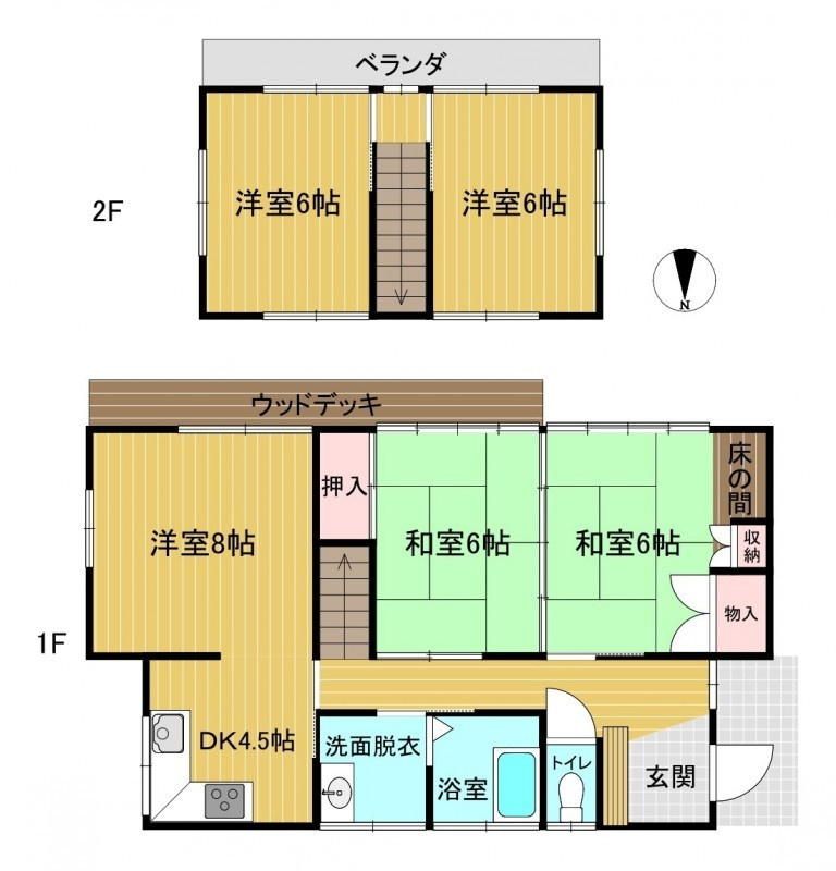 東浜町戸建ての間取り