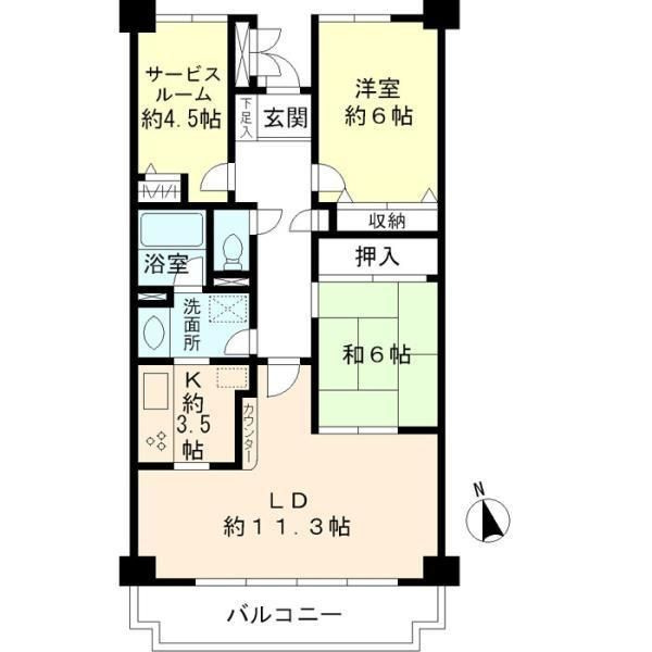 カルム赤羽の間取り