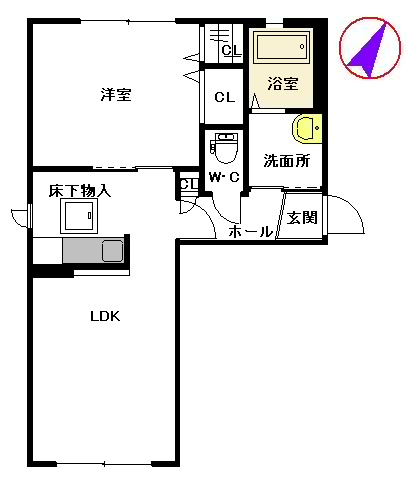 福岡市南区警弥郷１丁目のアパートの間取り|花みずき弐番館 A0103号-14