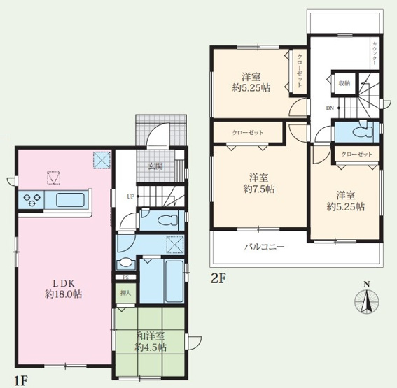 【間取り】 | 平塚市御殿　全５棟　新築住宅