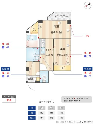 サンセール祖原の間取り