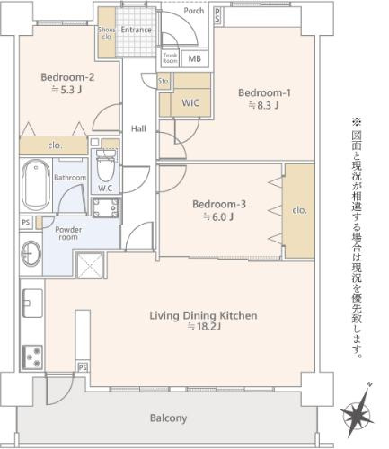 【間取り】 | アトムセレクト　ローレルスクエア千葉ニュータウン中央D棟3階