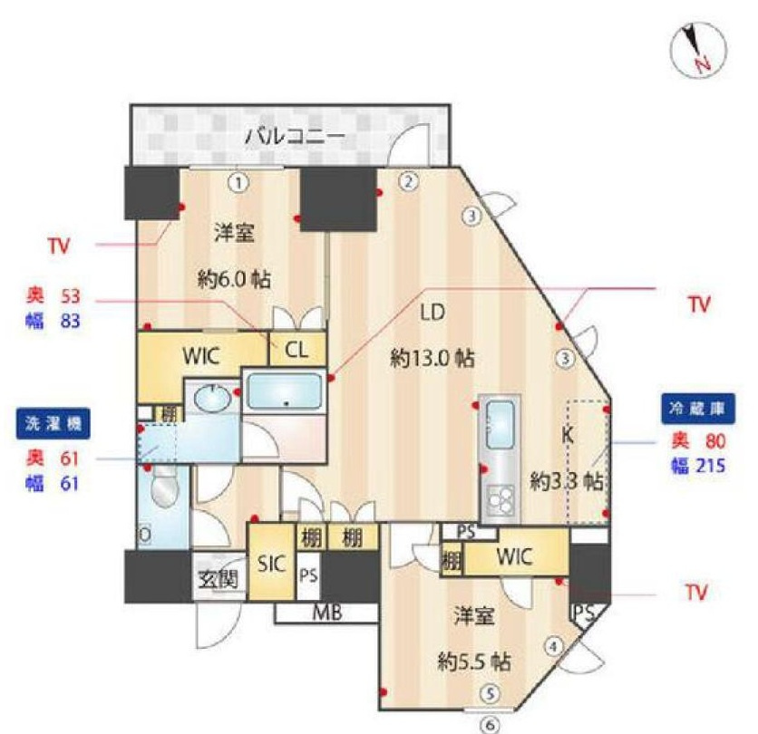 オープンレジデンシア高田馬場の間取り