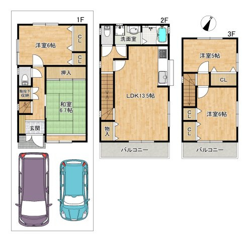 中古戸建　神戸市長田区寺池町2丁目の間取り|ご内覧はお気軽にリクラス不動産販売までお問合せ下さい