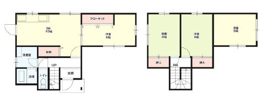 加古川市平岡町土山　中古戸建の間取り|４DKです。
