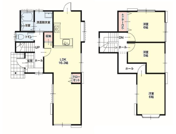 加古川市平岡町2期土山　中古戸建の間取り|3LDKです。