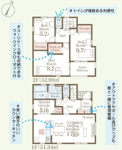 うるま市前原（全10棟）1号棟の間取り|1号棟　